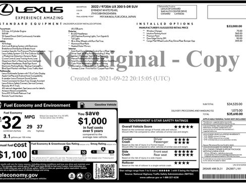 Used 2022 Lexus UX 200 w/ Accessory Package (Z2) FWD image 52