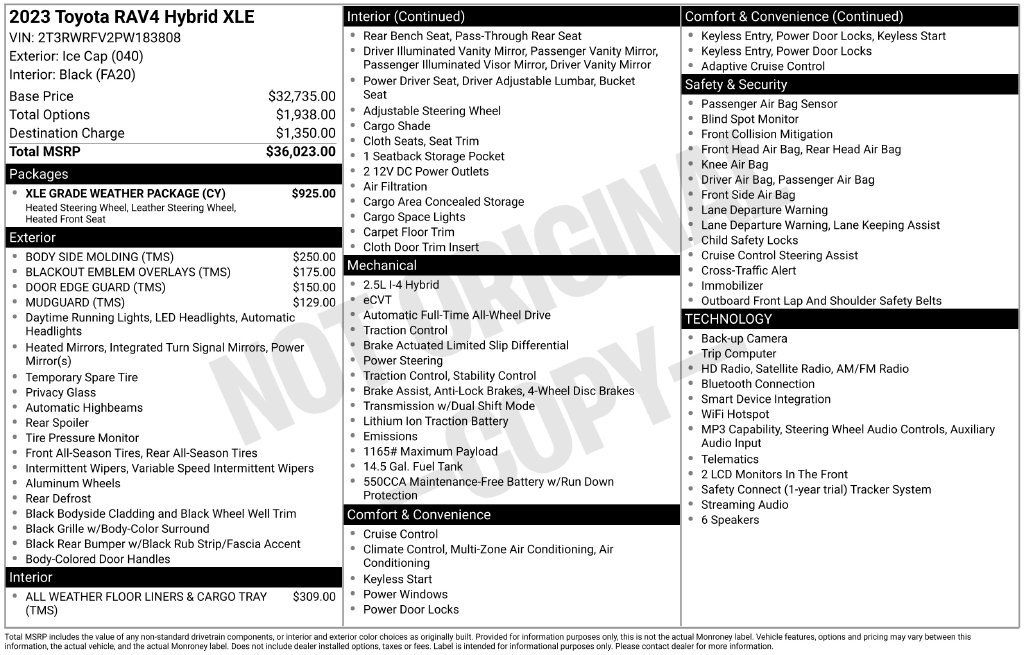 Certified 2023 Toyota RAV4 XLE w/ XLE Grade Weather Package AWD/4WD image 33