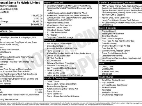 Certified 2023 Hyundai Santa Fe Limited AWD/4WD image 7