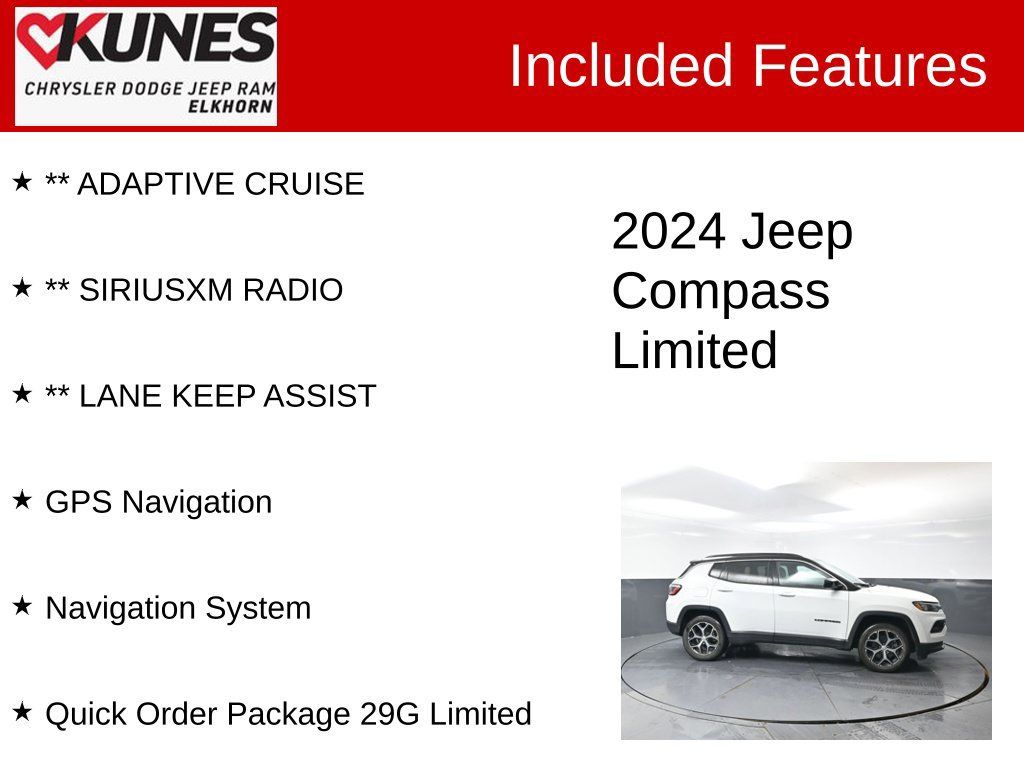 Used 2024 Jeep Compass Limited AWD/4WD image 3