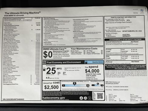 New 2026 BMW X5 xDrive40i w/ Premium Package AWD/4WD image 38