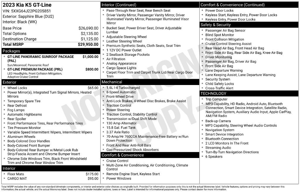 Used 2023 Kia K5 GT-Line FWD image 36