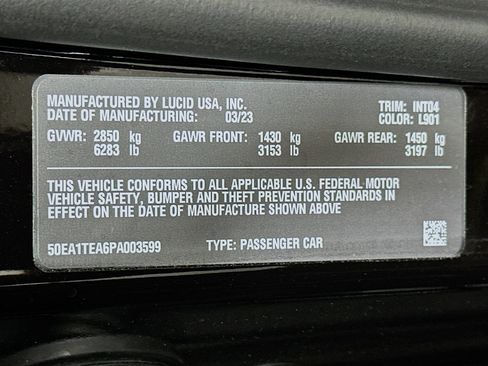 Used 2023 Lucid Air Touring AWD/4WD image 12