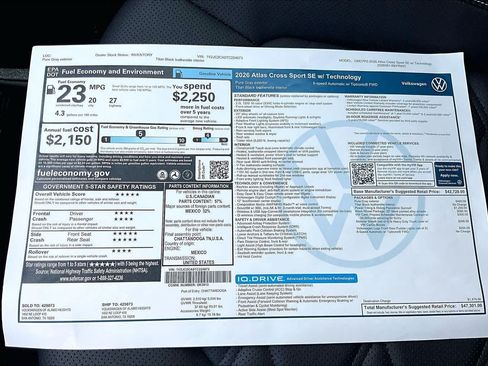 New 2026 Volkswagen Atlas Cross Sport SE FWD image 18