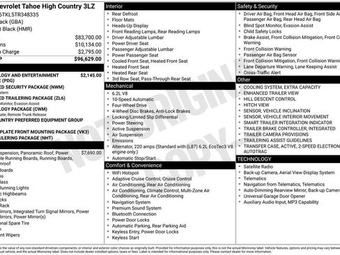 New 2026 Chevrolet Tahoe High Country AWD/4WD image 4