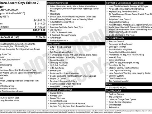 Certified 2025 Subaru Ascent Onyx Edition w/ Popular Package #2 image 33