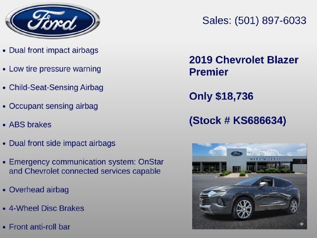Used 2019 Chevrolet Blazer Premier w/ Sun and Wheels Package AWD/4WD image 30
