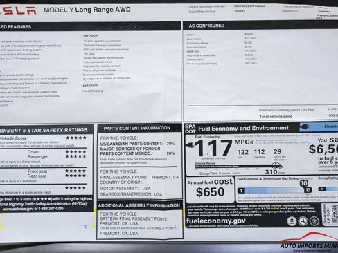 Used 2024 Tesla Model Y Long Range AWD/4WD image 79