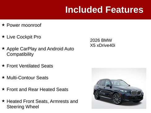 Used 2026 BMW X5 xDrive40i AWD/4WD image 4