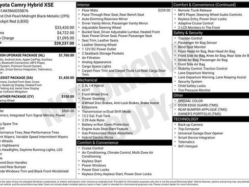 Used 2022 Toyota Camry XSE w/ Navigation Upgrade Package image 23