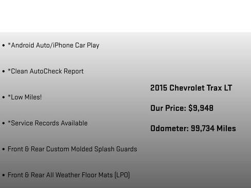 Used 2015 Chevrolet Trax LT w/ LPO, Protection Package AWD/4WD image 12