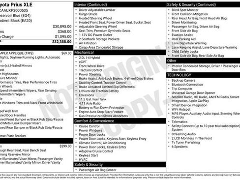 Used 2023 Toyota Prius XLE FWD image 37