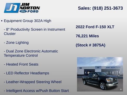 Used 2022 Ford F150 XLT w/ Equipment Group 302A High AWD/4WD image 21