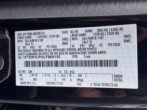 Used 2020 Ford F150 XLT w/ Equipment Group 302A Luxury RWD image 44