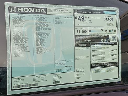 New 2025 Honda Accord EX-L image 11