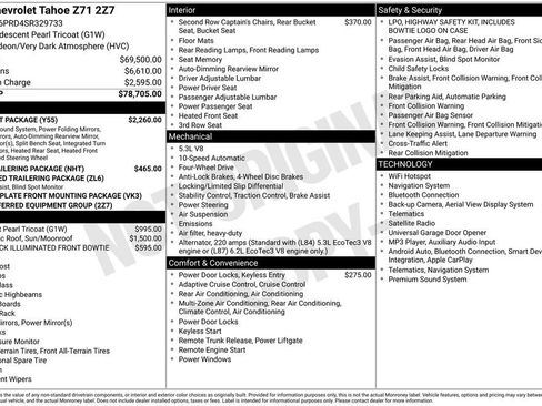 Used 2025 Chevrolet Tahoe Z71 w/ Comfort Package AWD/4WD image 13