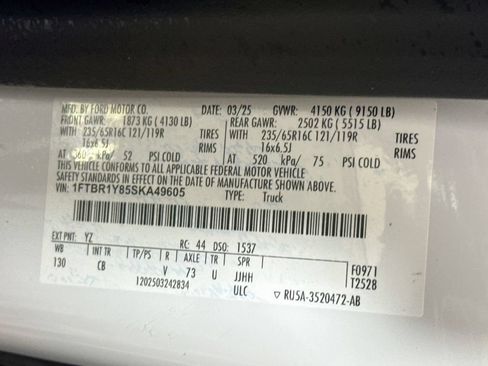 Used 2025 Ford Transit 250 Low Roof w/ Exterior Upgrade Package RWD image 32