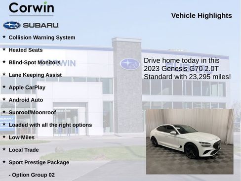 Used 2023 Genesis G70 2.0T w/ Sport Prestige Package AWD/4WD image 6