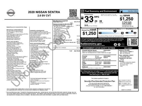 Used 2020 Nissan Sentra SV w/ SV Premium Package image 2