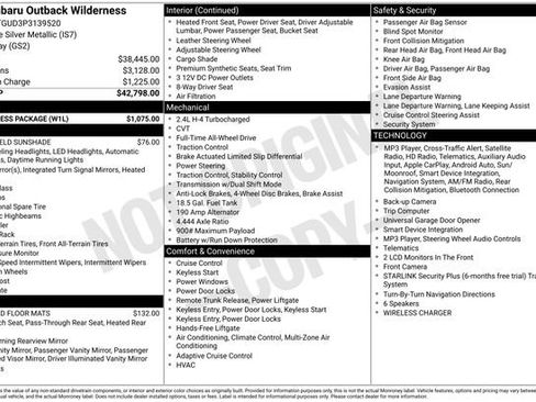 Used 2023 Subaru Outback Wilderness w/ Wilderness Package AWD/4WD image 20