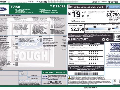 Used 2023 Ford F150 Lariat w/ Equipment Group 502A High image 2