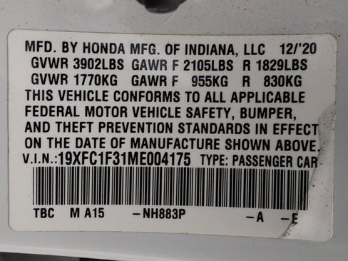 Used 2021 Honda Civic EX image 33
