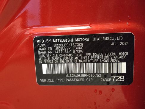 Used 2024 Mitsubishi Mirage ES FWD image 33