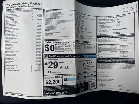 Certified 2025 BMW 430i xDrive 430i Gran Coupe w/ Premium Package image 28