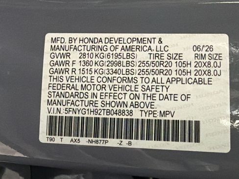 New 2026 Honda Pilot Black Edition image 22