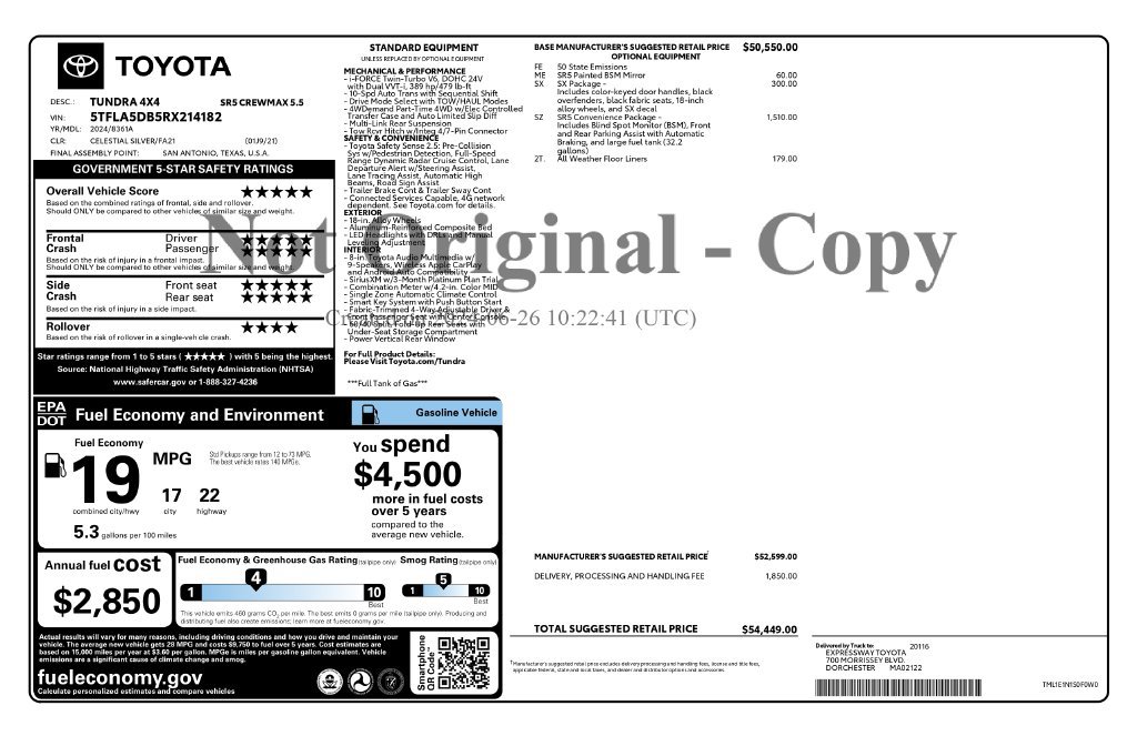Used 2024 Toyota Tundra SR5 w/ SR5 Convenience Package AWD/4WD image 5
