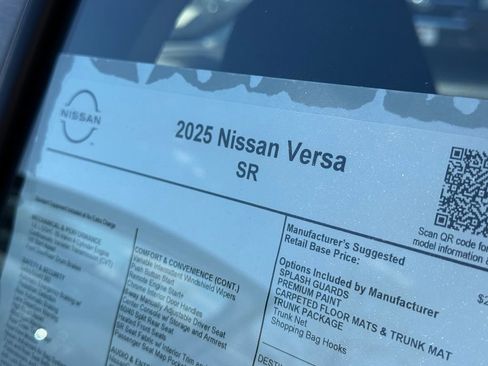 New 2025 Nissan Versa SR w/ Trunk Package image 23
