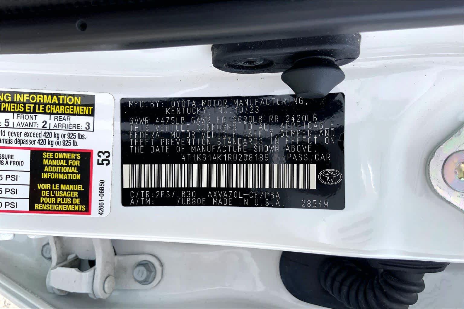 Used 2024 Toyota Camry XSE FWD image 36