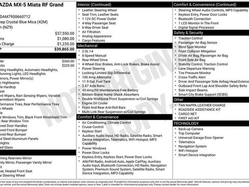 New 2025 MAZDA MX-5 Miata RF Grand Touring image 1
