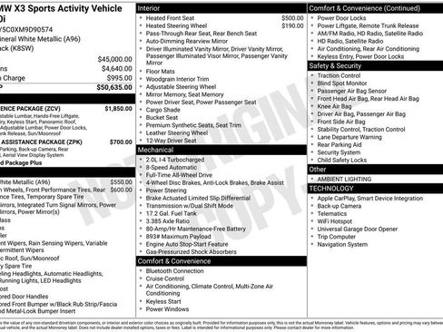 Used 2021 BMW X3 xDrive30i w/ Convenience Package image 3