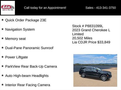 Certified 2023 Jeep Grand Cherokee L Limited AWD/4WD image 6