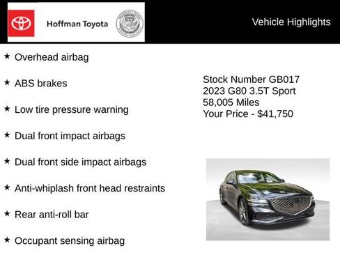 Used 2023 Genesis G80 3.5T Sport AWD/4WD image 25