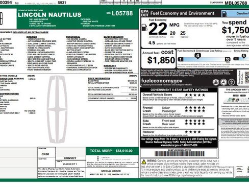 Used 2021 Lincoln Nautilus Reserve w/ Equipment Group 201A AWD/4WD image 12