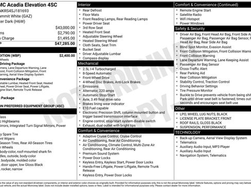 New 2025 GMC Acadia Elevation w/ Black Edition image 4