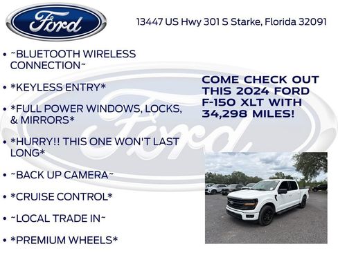 Used 2024 Ford F150 XLT w/ XLT Black Appearance Package RWD image 12