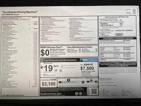 New 2027 BMW M4 Coupe w/ Executive Package RWD image 32