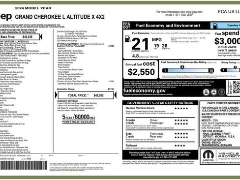 Used 2024 Jeep Grand Cherokee L Altitude RWD image 3