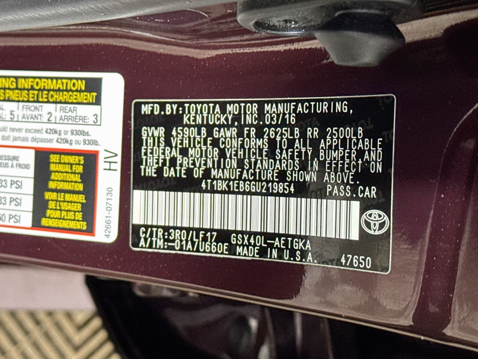 Used 2016 Toyota Avalon XLE Plus FWD image 29