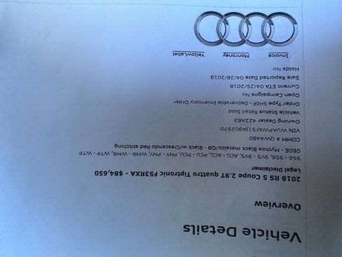Used 2018 Audi RS 5 w/ Dynamic Package AWD/4WD image 33