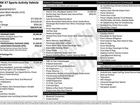 Used 2023 BMW X7 xDrive40i w/ M Sport Package AWD/4WD image 11