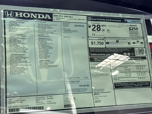 New 2026 Honda HR-V EX-L image 32