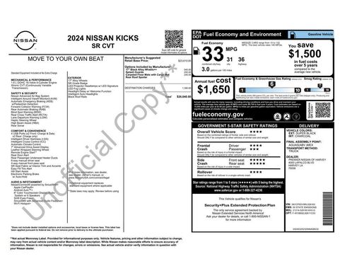 Certified 2024 Nissan Kicks SR image 28