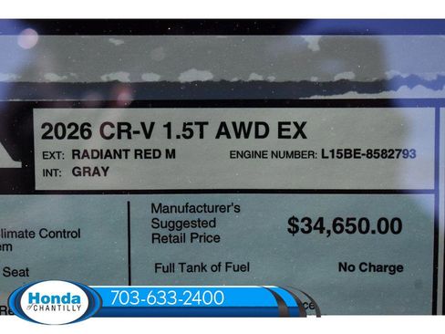 New 2026 Honda CR-V EX image 36