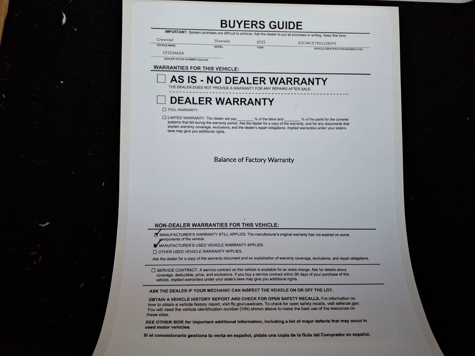 Used 2025 Chevrolet Silverado 2500 W/T w/ WT Convenience Package AWD/4WD image 35