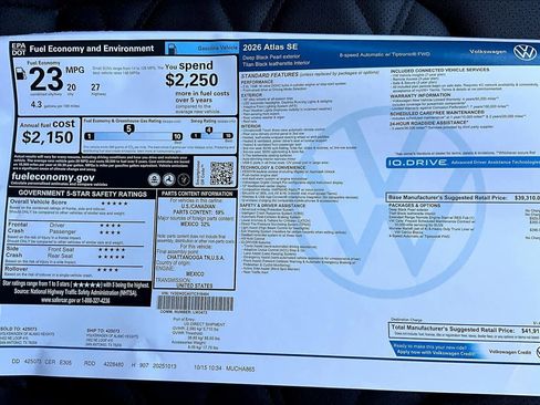 New 2026 Volkswagen Atlas SE image 18