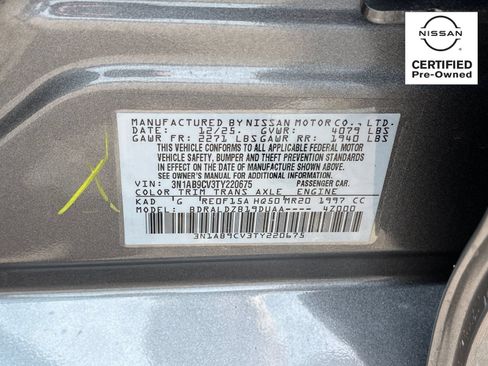 Certified 2026 Nissan Sentra SV w/ Floor Mat Package FWD image 31